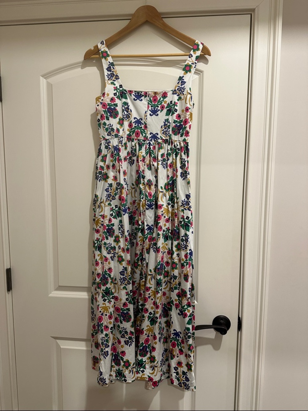 Boden Cream Floral Print Dress - Picture 3 of 6